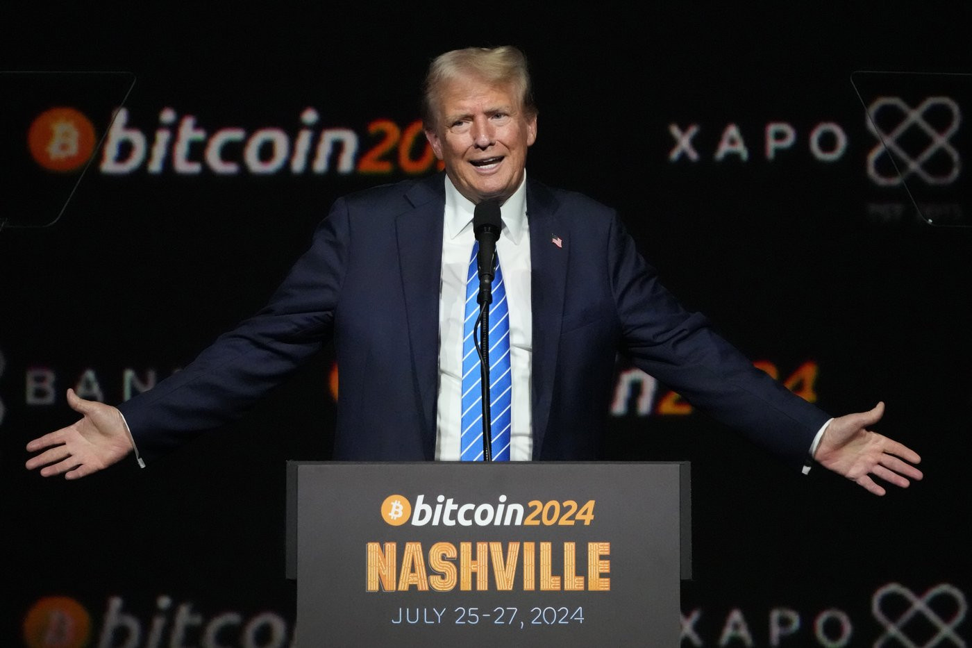 Bitcoin spikes to record as traders expect Trump's victory to boost cryptocurrencies